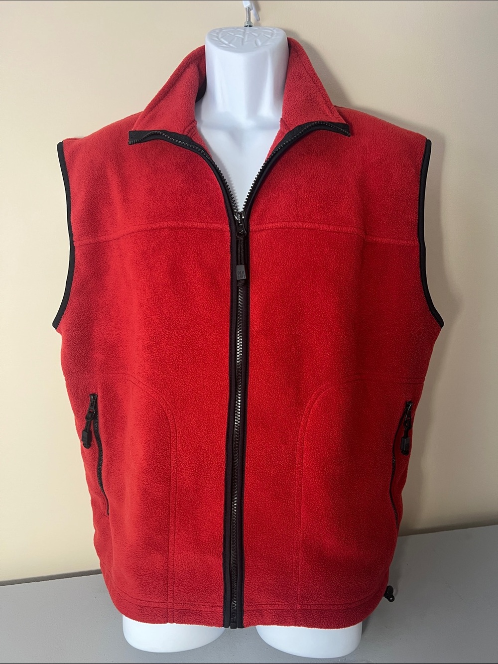 Old Navy Red Fleece Zip-Up Vest